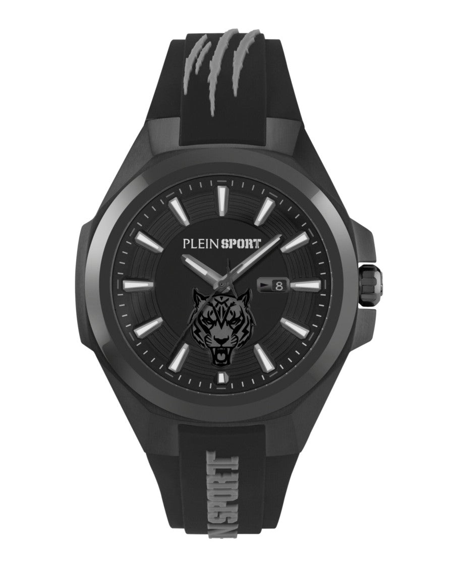 Plein Sport Tigermaster Black Silicone Watch With 47Mm Case