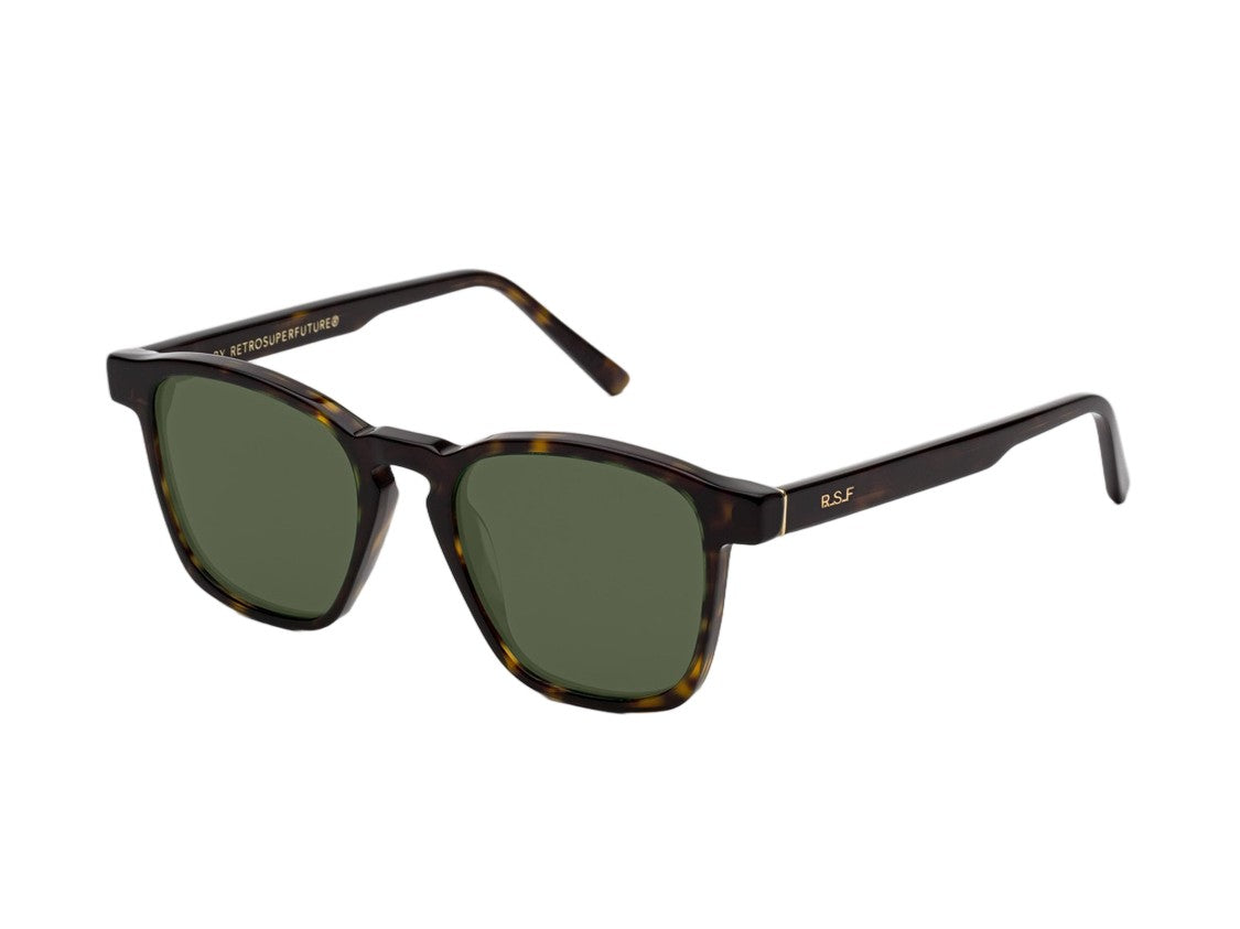 Retrosuperfuture Gold Unico 3627 Tortoiseshell Square Sunglasses