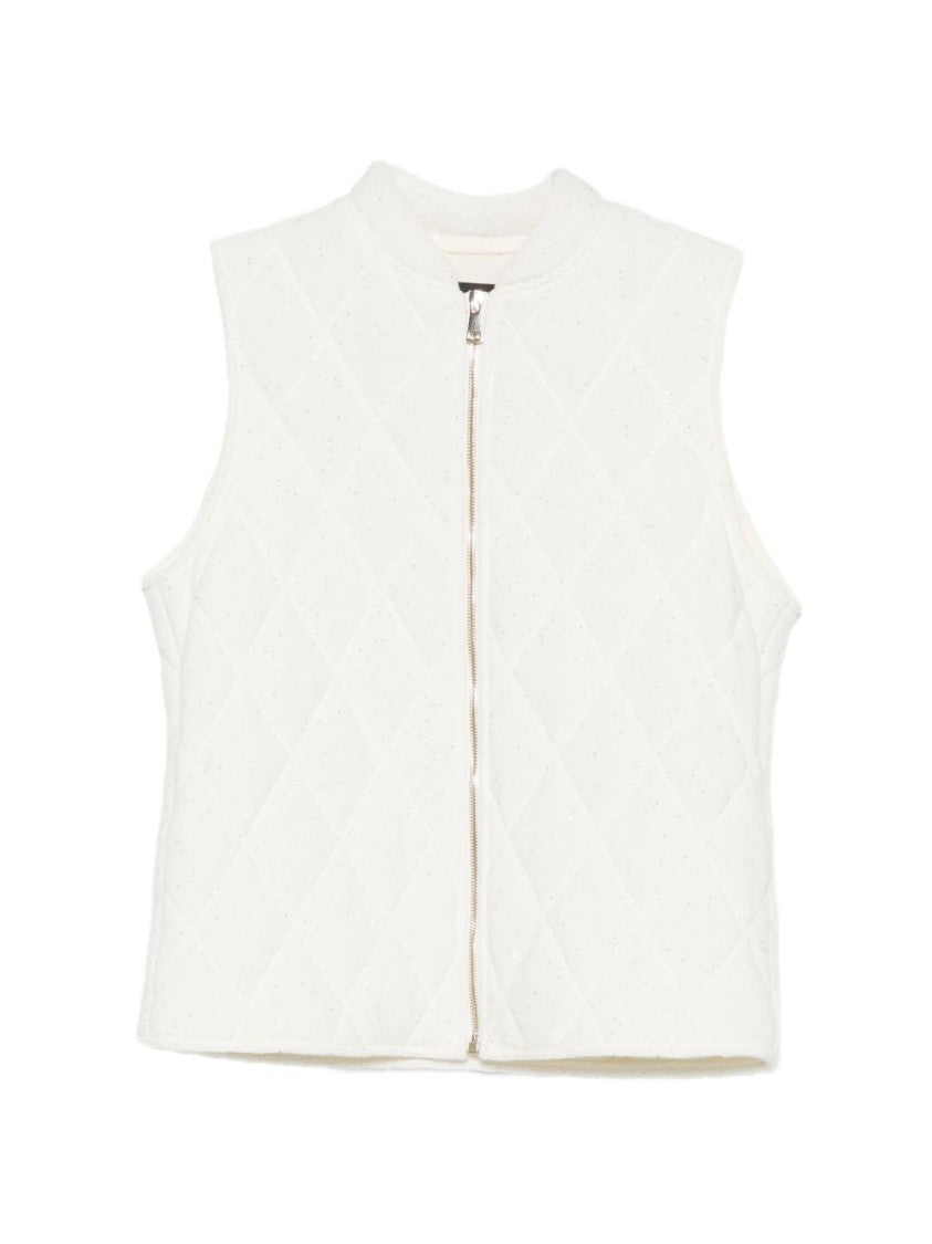 Fabiana Filippi Quilted Sleeveless Coat With Boxy Silhouette