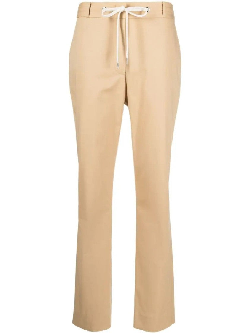 Eleventy Beige Drawstring Trousers With Straight-Leg Silhouette