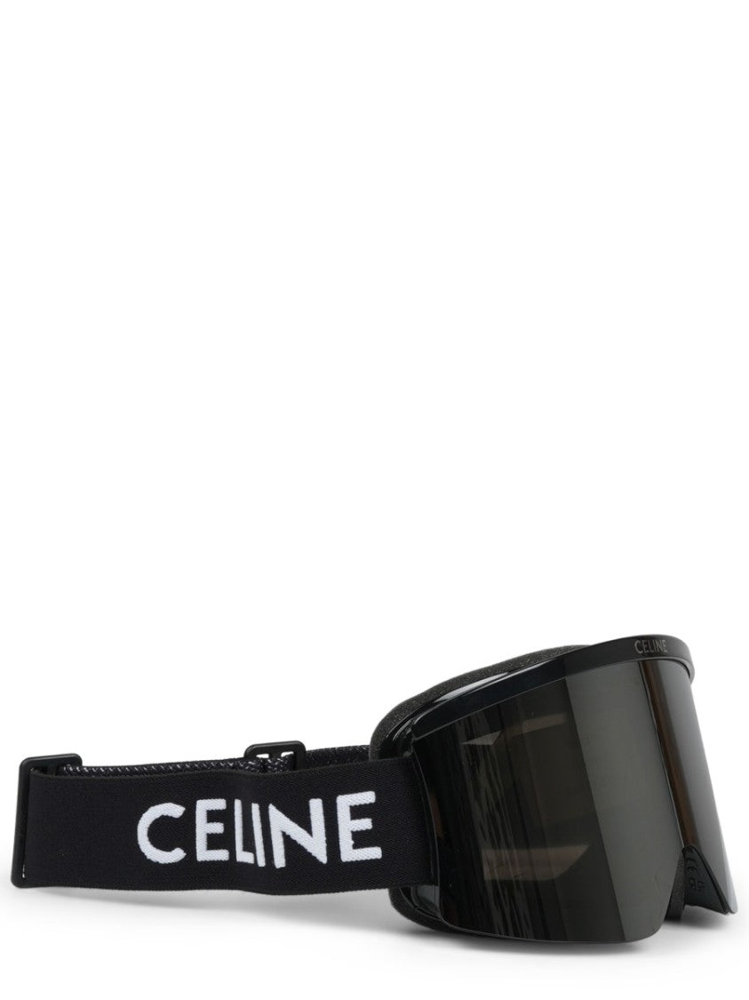 Celine Curved Lens Logo Strap Ski Goggles