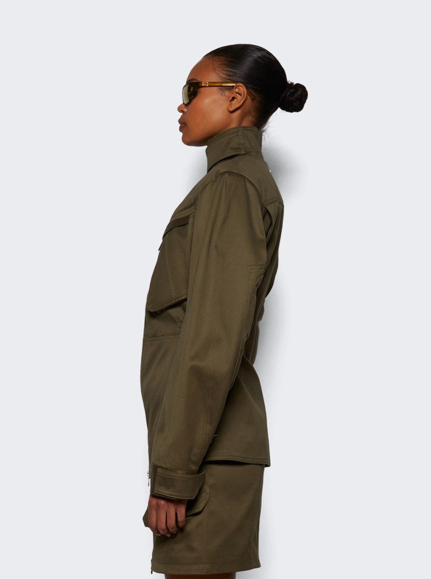 Mugler Workwear Jacket - Khaki