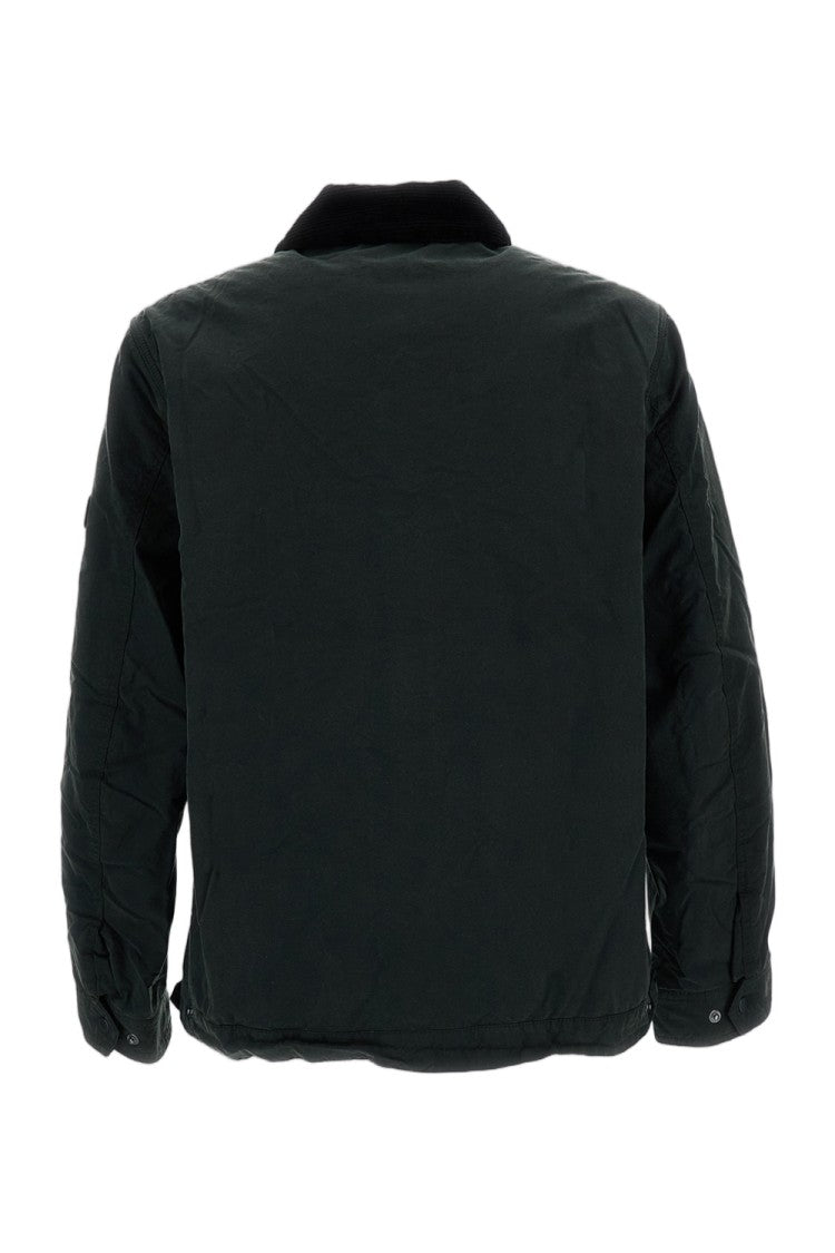 Barbour Black Winter Drifter Washed Waxed Cotton Jacket