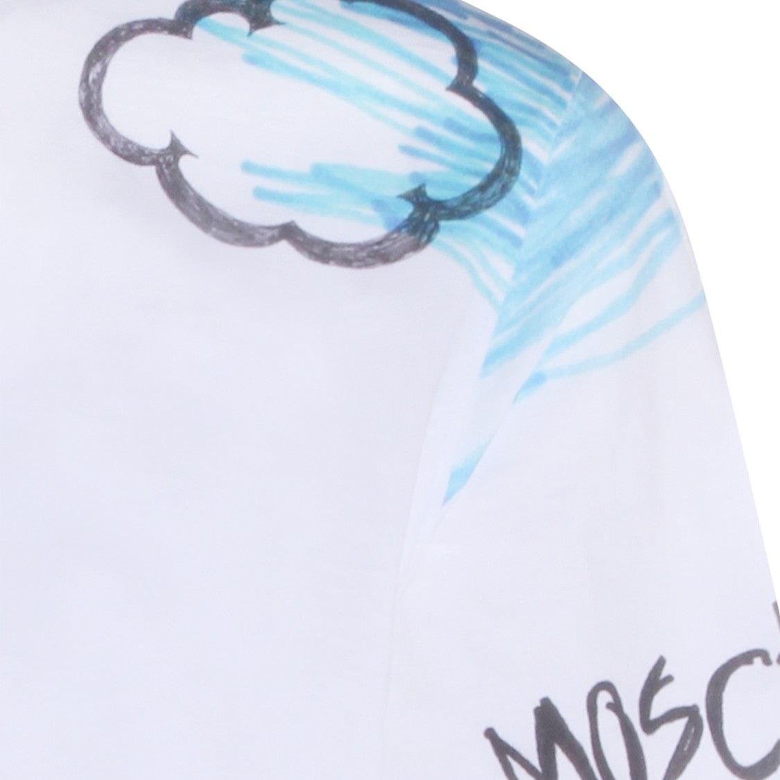 Moschino Minimalist White T-Shirt With Standard Crew Neckline