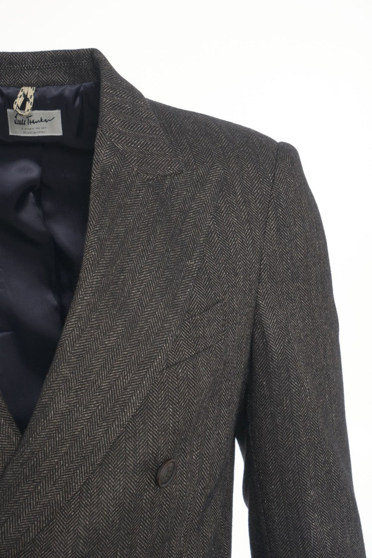Luis Trenker Double-Breasted Lusimone Blazer With Herringbone Pattern
