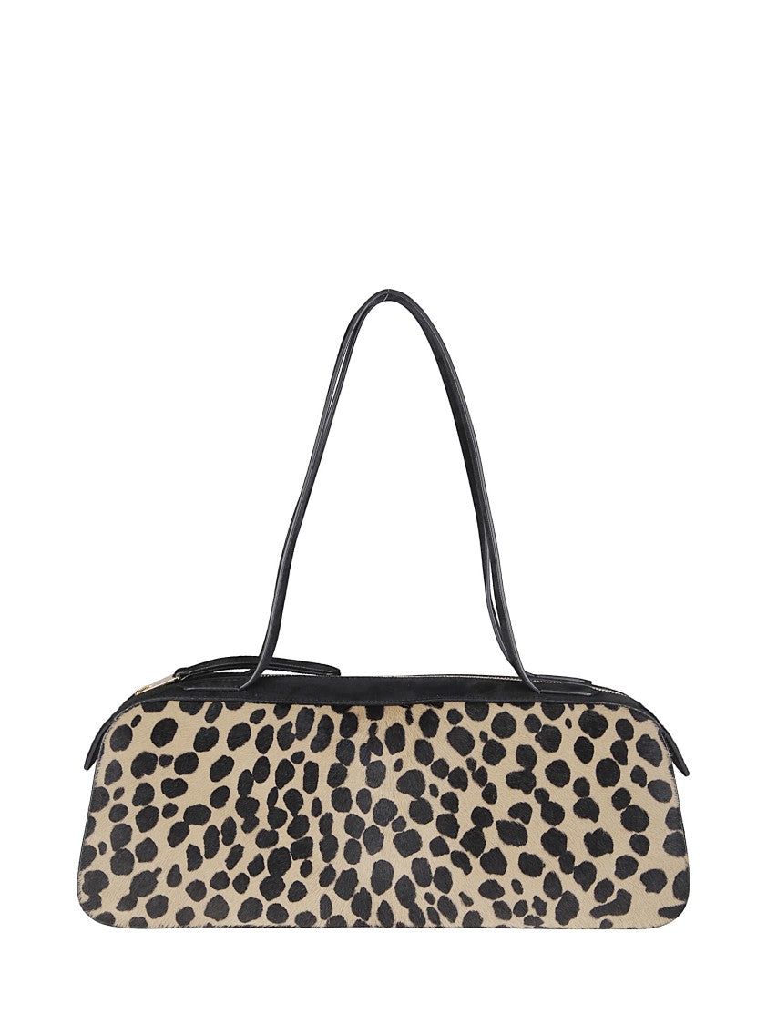 Khaite Baguette-Shaped Shoulder Bag With Spotted Calfskin And Suede Accents