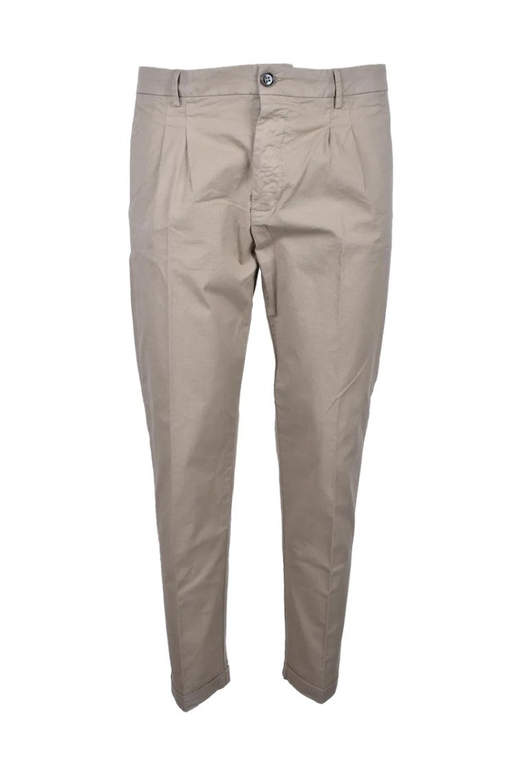 True Nyc Beige Stretch Cotton Pants