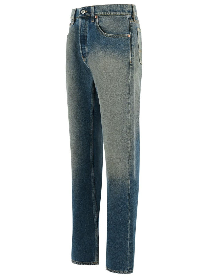 Golden Goose Straight 'Patrick' Blue Cotton Jeans