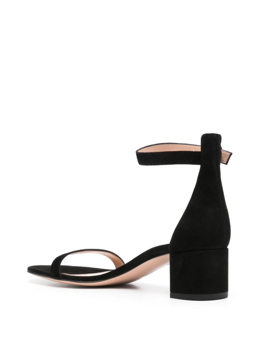 Gianvito Rossi Black Suede Sandals