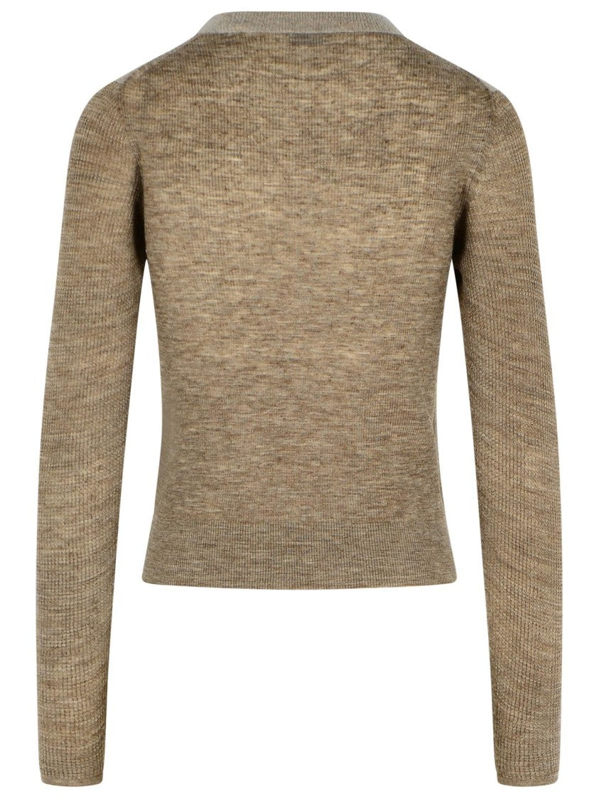 Burberry 'Costance' Turtleneck Sweater In Beige Alpaca Blend