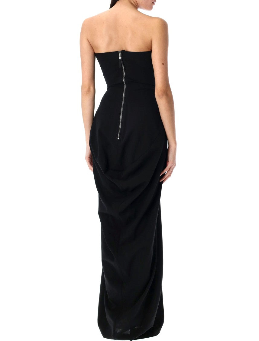 Rick Owens Amphora Prong Gown With Structured Bodice