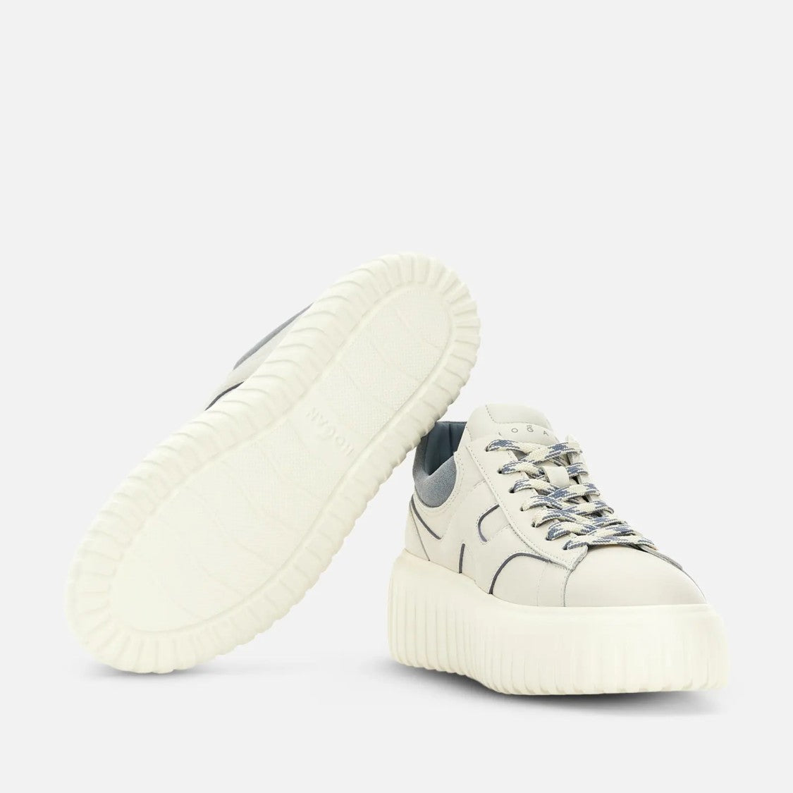 Hogan H-Stripes Lace-Up Leather Sneakers
