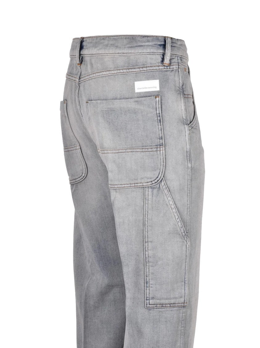 Nine In The Morning Grey Workover Cotton Men Jeans