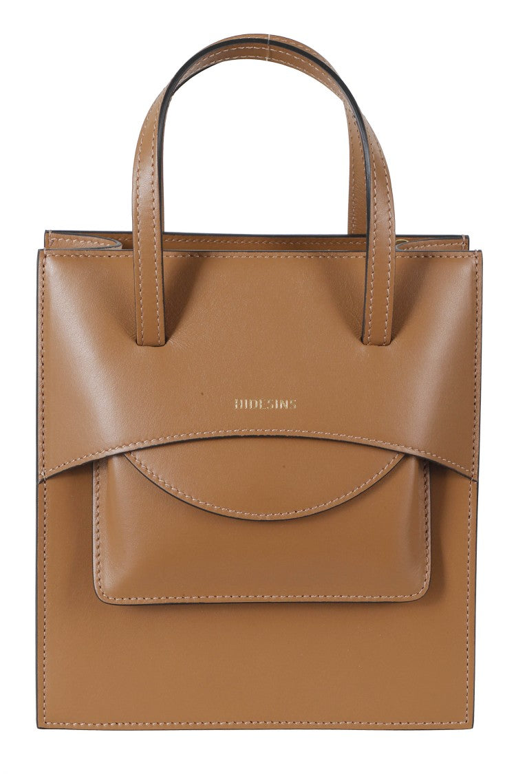 Hidesins Caramel M Premier Front Flap Pocket Leather Handbag