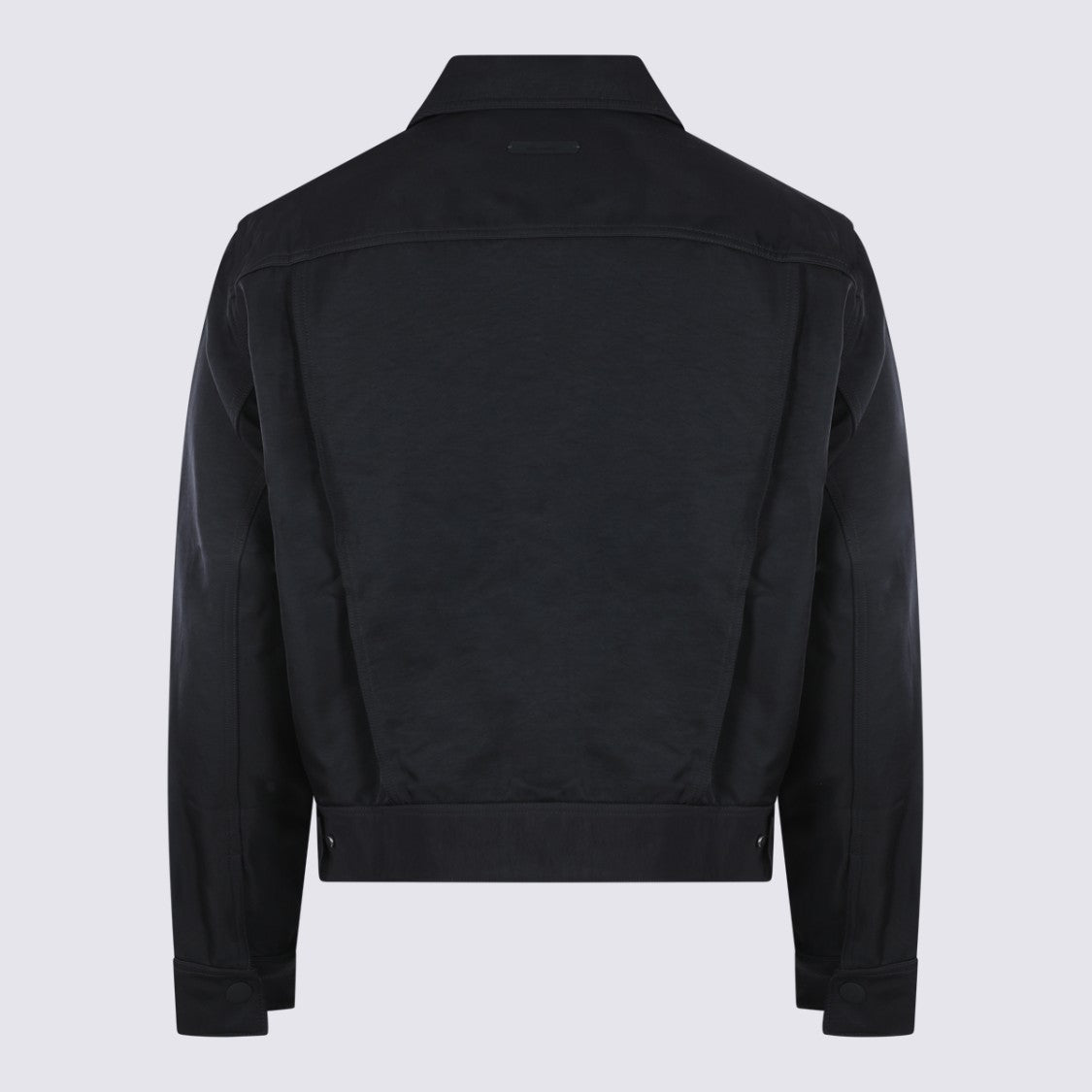 Fear Of God Essentials Structured Black Jacket With Classic Collar And Button-Down Front