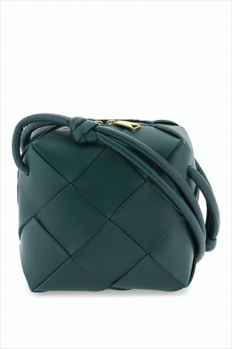 Bottega Veneta Compact Green Lambskin Shoulder Bag