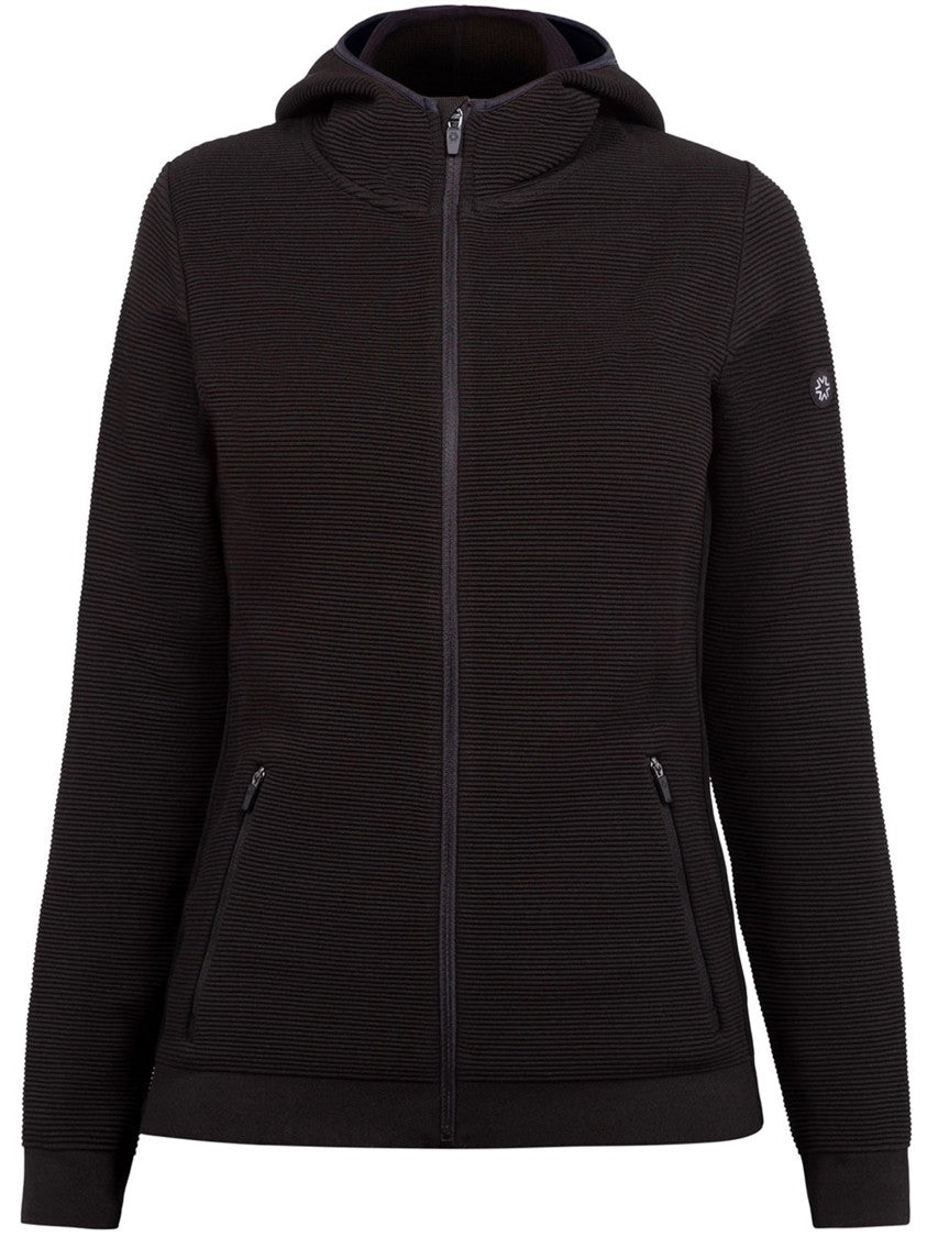 Newland Black Sestriere Fitted Textured Ribbed Ski Jacket