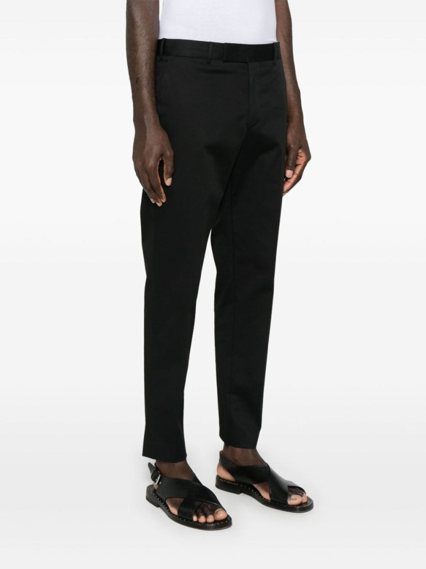 Pt Torino Refined Black Trousers With Hidden Closure