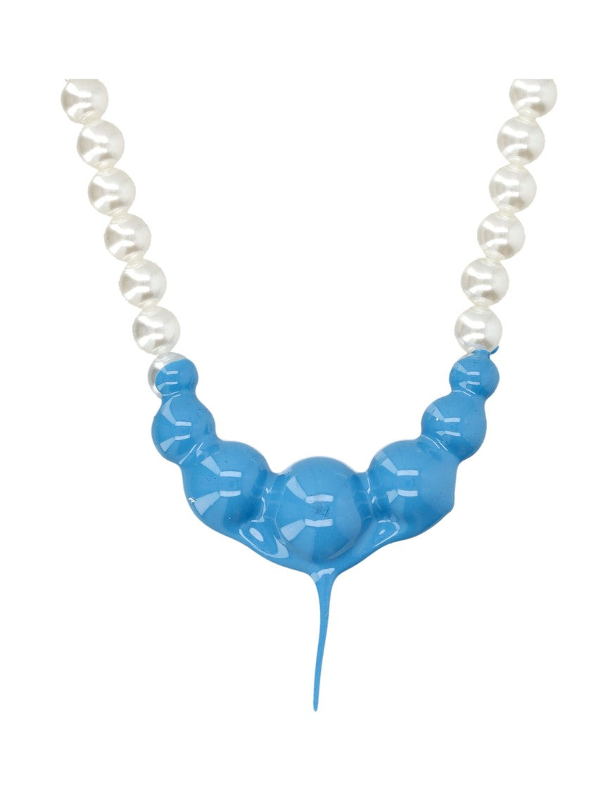 Ottolinger Dipped Blue Resin Pearl Necklace