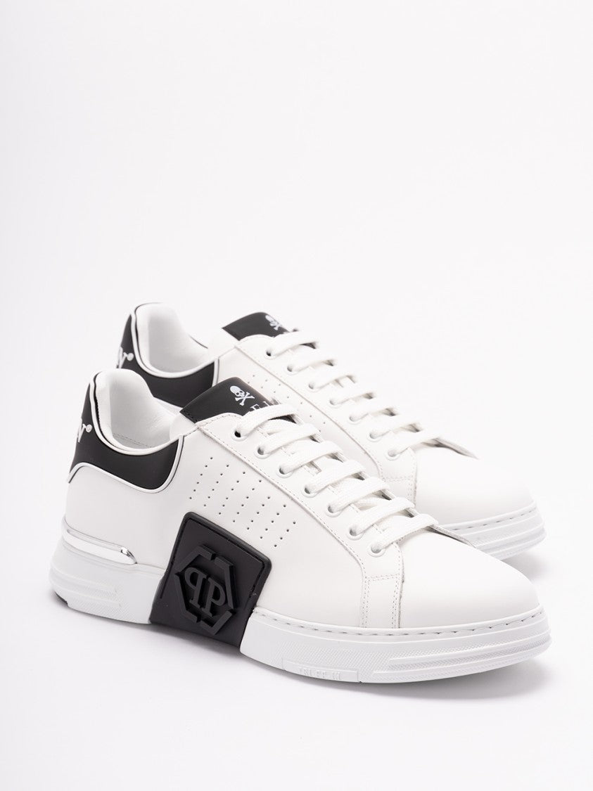 Philipp Plein Low-Top `Hexagon` Nappa Leather Sneakers