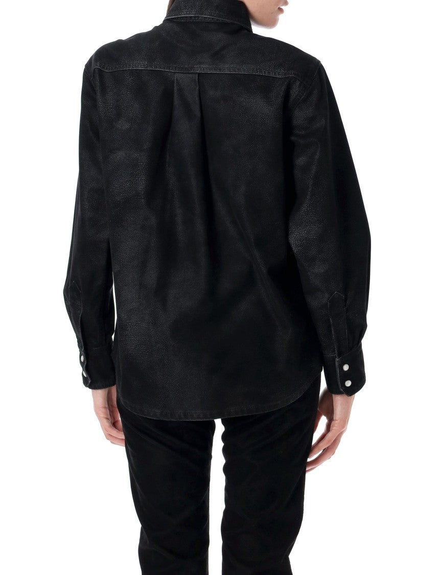 Isabel Marant Étoile Karima Eco Leather Classic Shirt