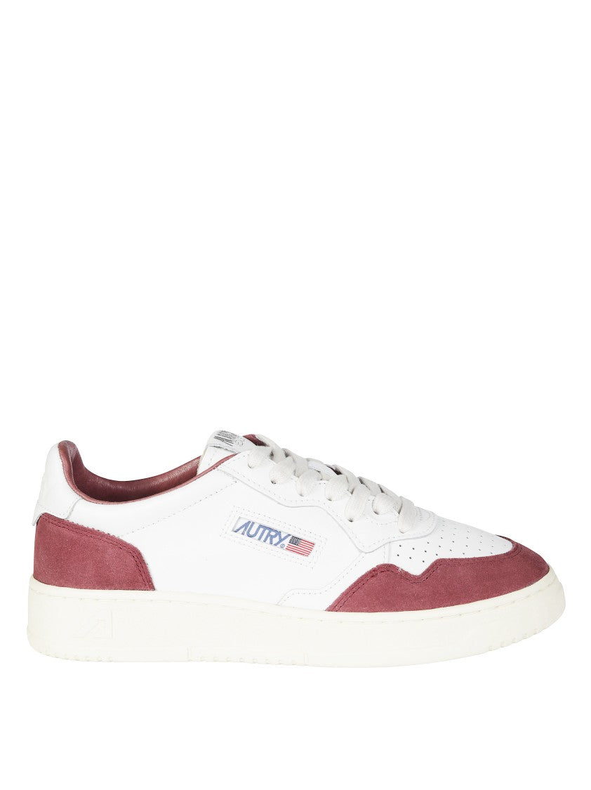 Autry White Medalist Low Leather Suede Sneakers