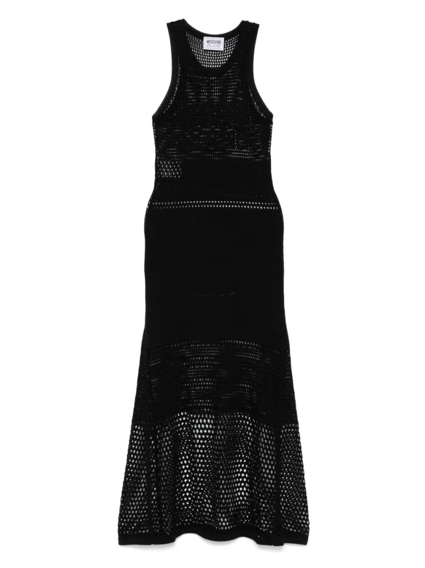 Moschino Timeless Fitted Bodice Dress With Flared Skirt