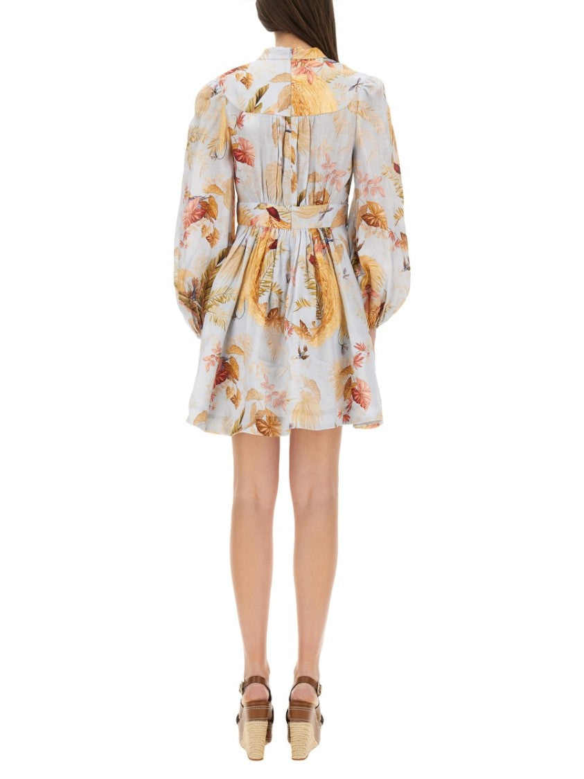 Zimmermann Ascension Floral Puffed Mini Dress