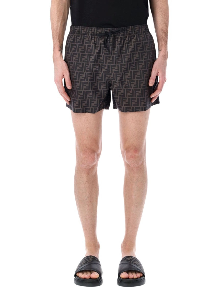 Fendi Ff Nylon Swim Shorts