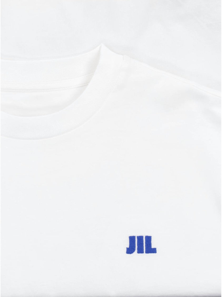 Jil Sander White Crewneck Long-Sleeve Cotton T-Shirt