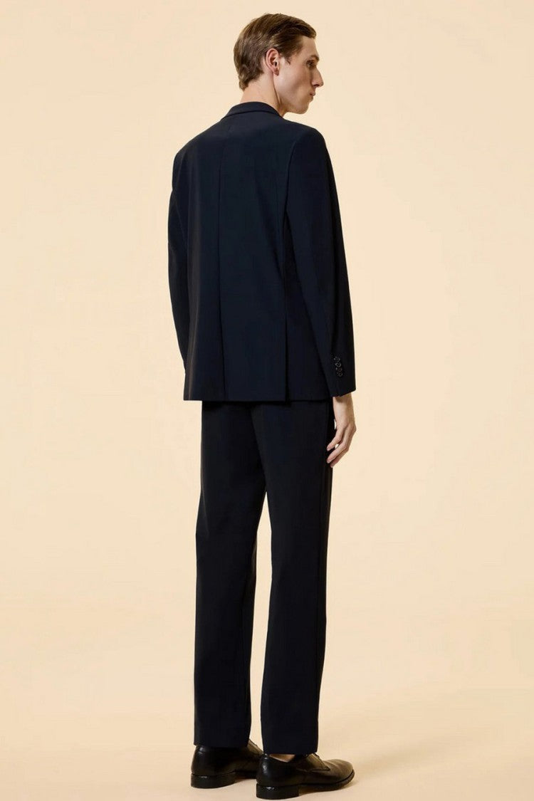 Rrd Blue Wool-Blend Notch-Lapel Blazer