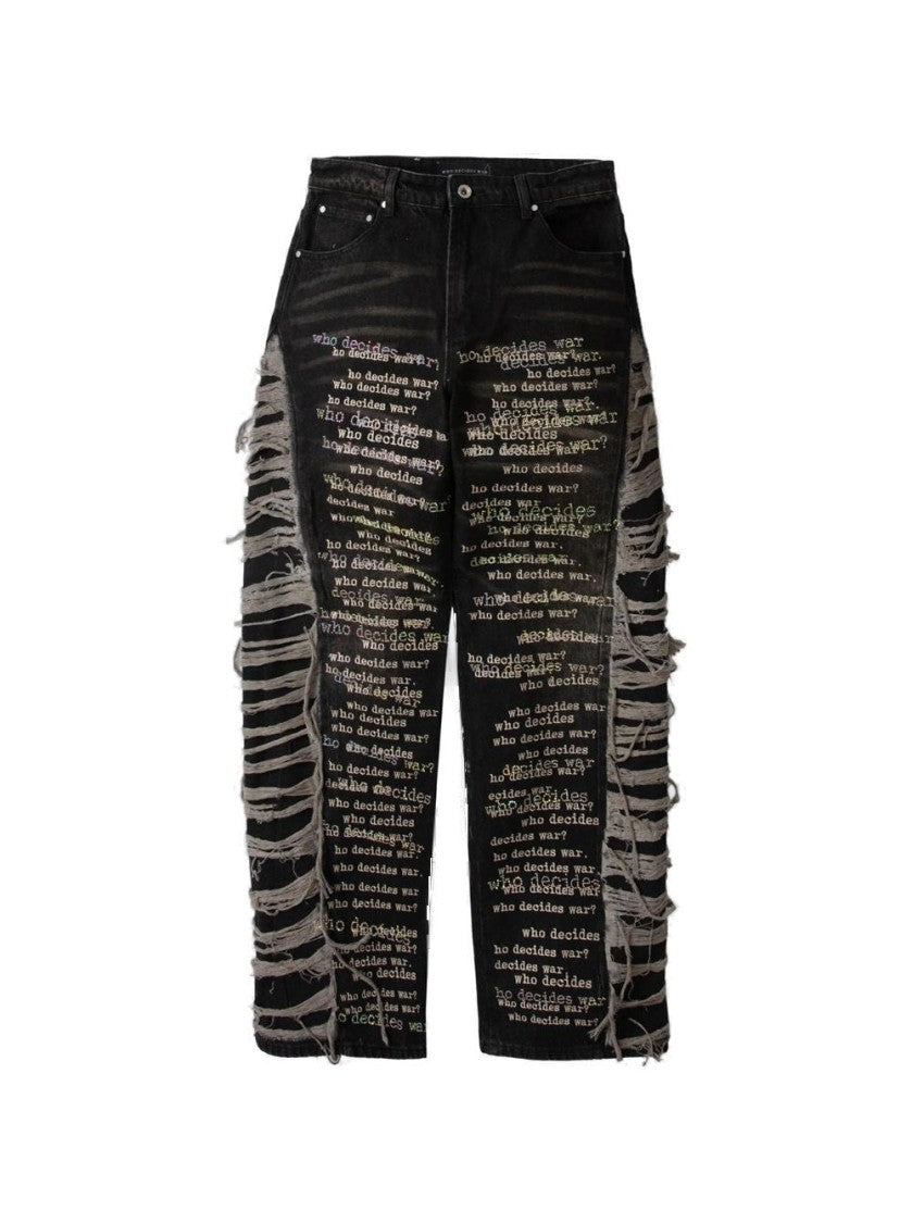 Who Decides War Ultra Flare Scripture Denim Jeans - Chestnut