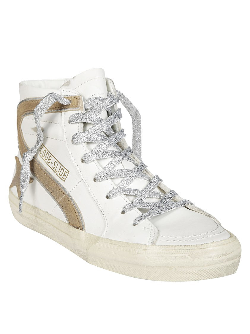 Golden Goose Slide Pelle Stella E Banda Suede