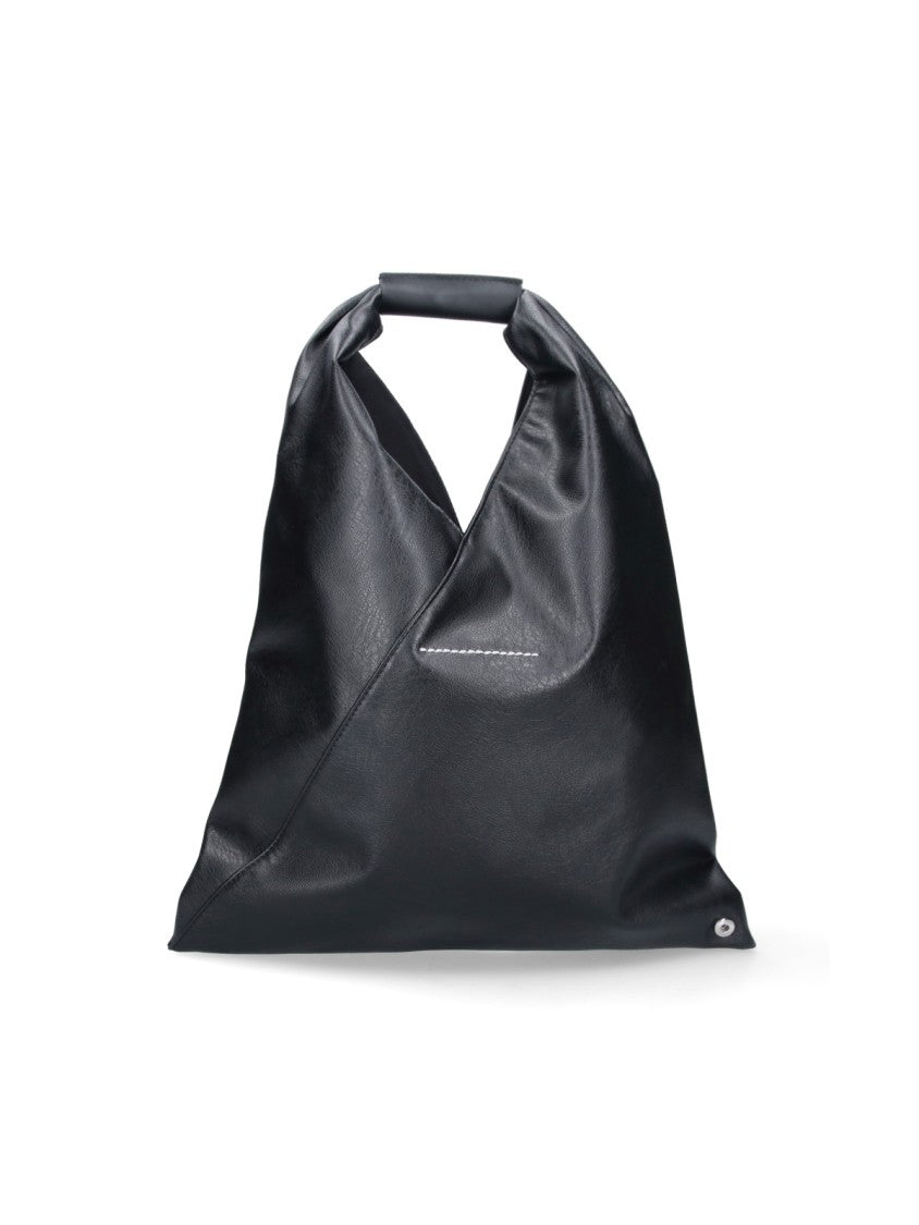 Mm6 By Maison Margiela Black Japanese Triangular Fabric Handbag