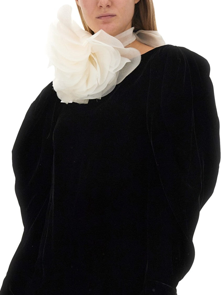 Nina Ricci Slim Fit Mini Dress With Voluminous Sleeves