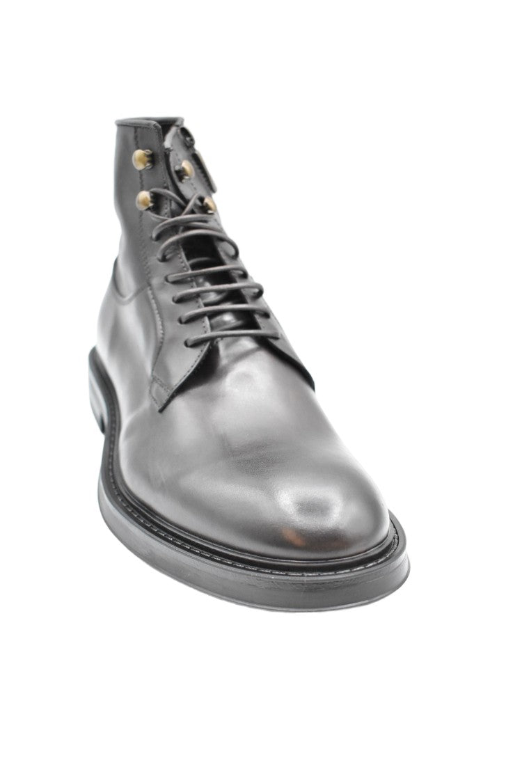 Corvari Lace-Up Brown Leather Ankle Boots