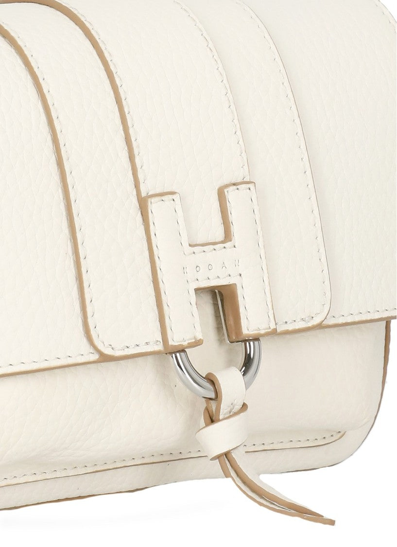 Hogan White Leather Hogan Trend Shoulder Bag