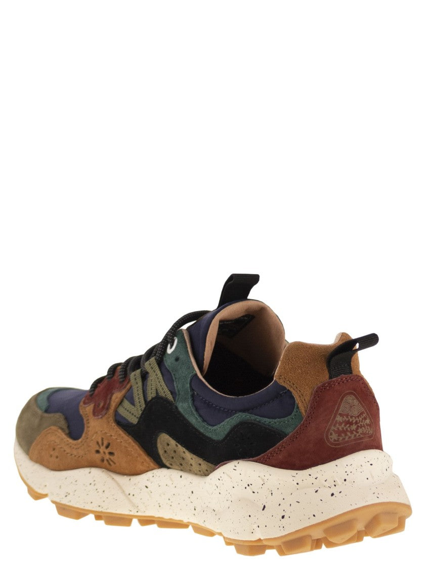 Flower Mountain Yamano 3 - Sneakers In Suede And Technical Fabric