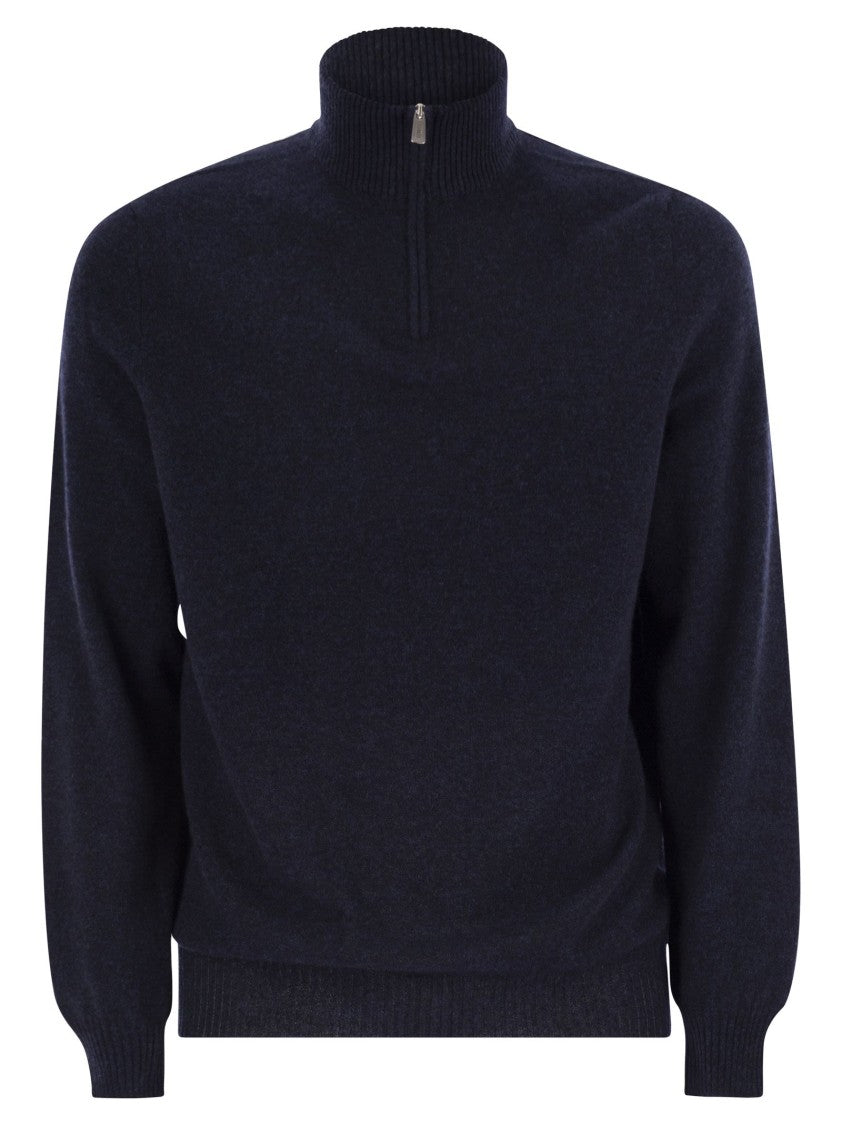 Fedeli Favonio Persia - Cashmere Half-Zip Sweater