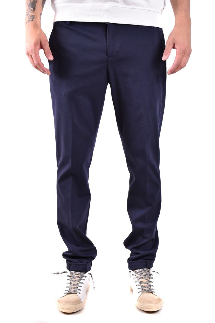 Dondup Blue Polyester-Blend Tailored Trousers
