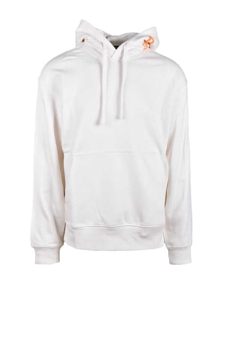 Diesel White Graphic Cotton Sweatshirt