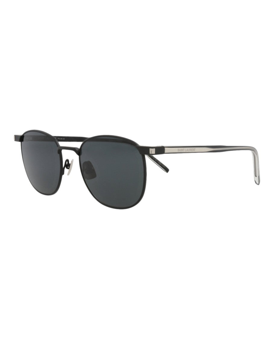 Saint Laurent Round-Frame Metal Sunglasses