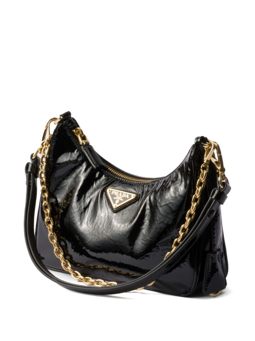 Prada Re-Edition Patent Leather Shoulder Bag
