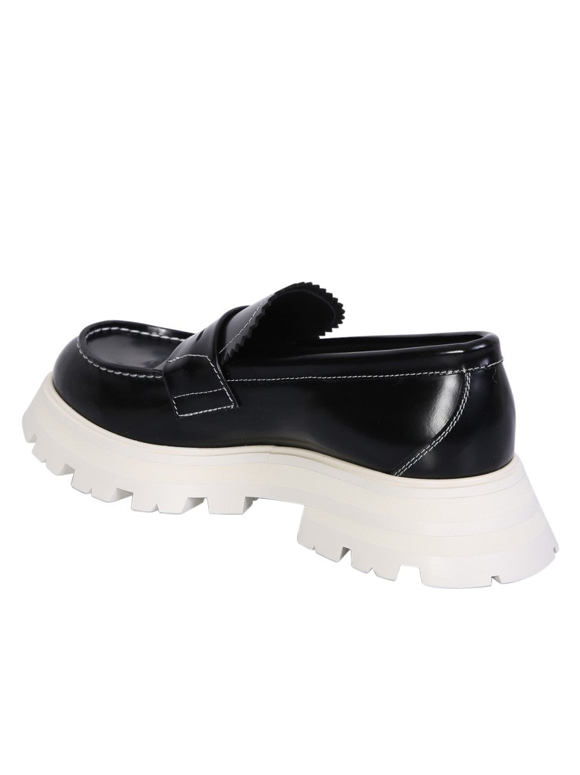 Alexander Mcqueen Black Loafers With Chunky Rubber Sole
