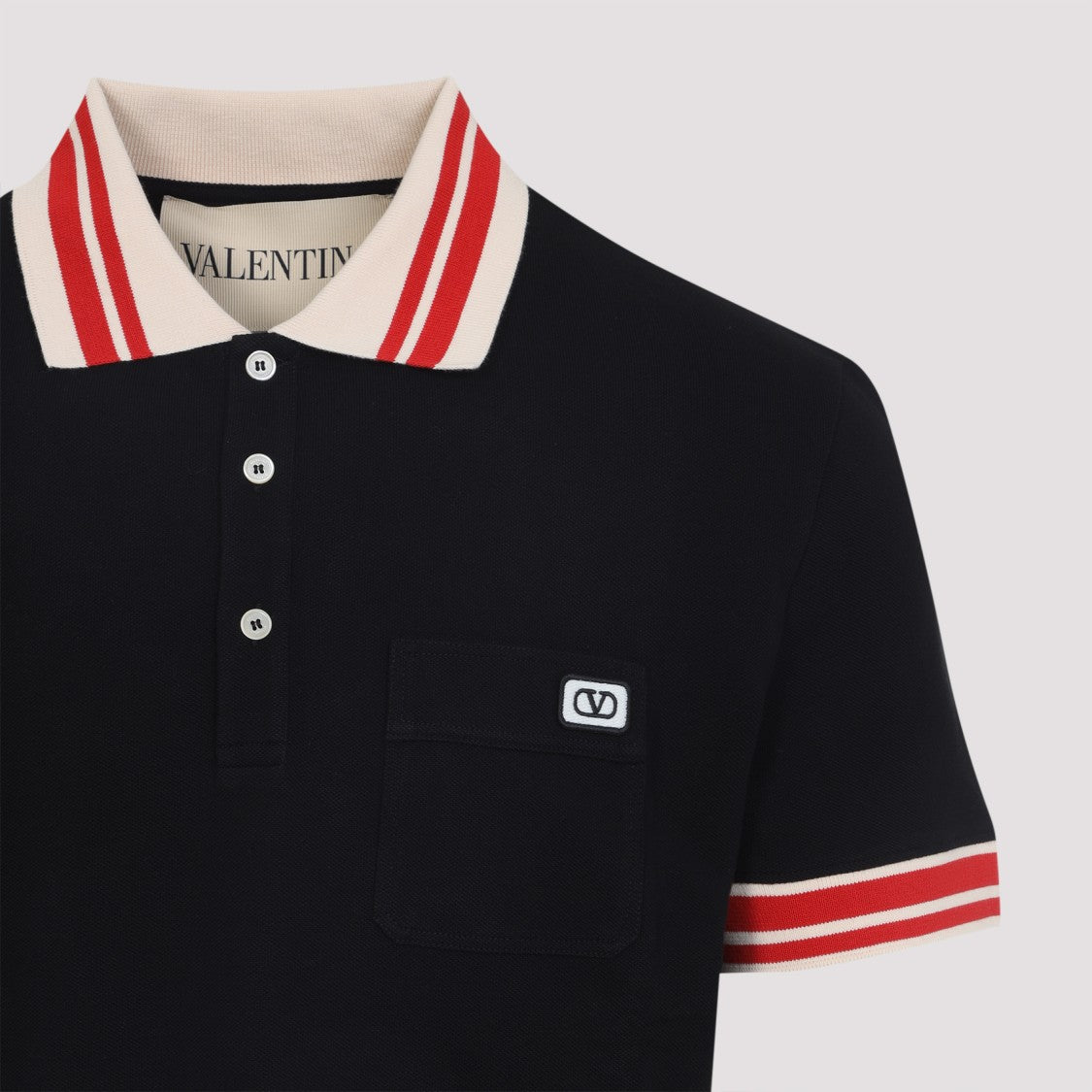 Valentino Black Cotton Polo