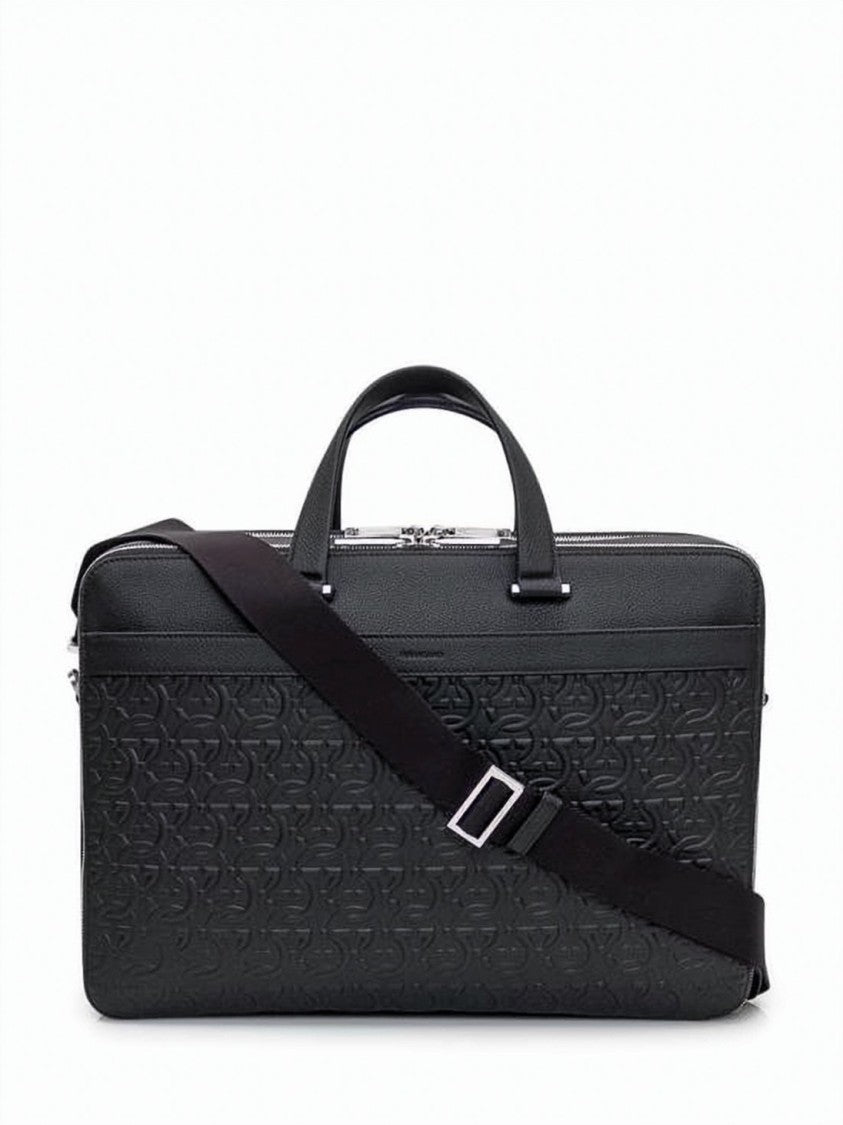 Salvatore Ferragamo Textured Calf Leather Tote Bag