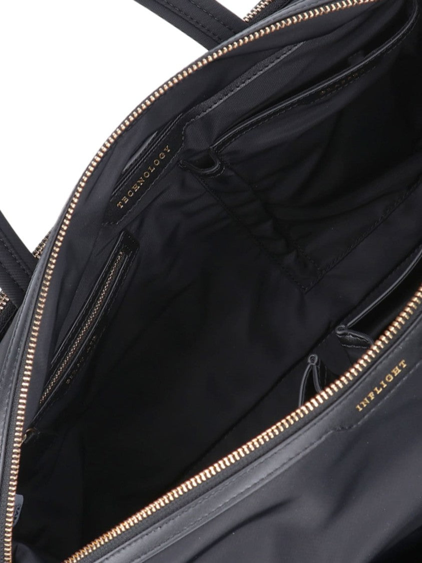 Anya Hindmarch Sleek Black Tote Bag With Gold Accents