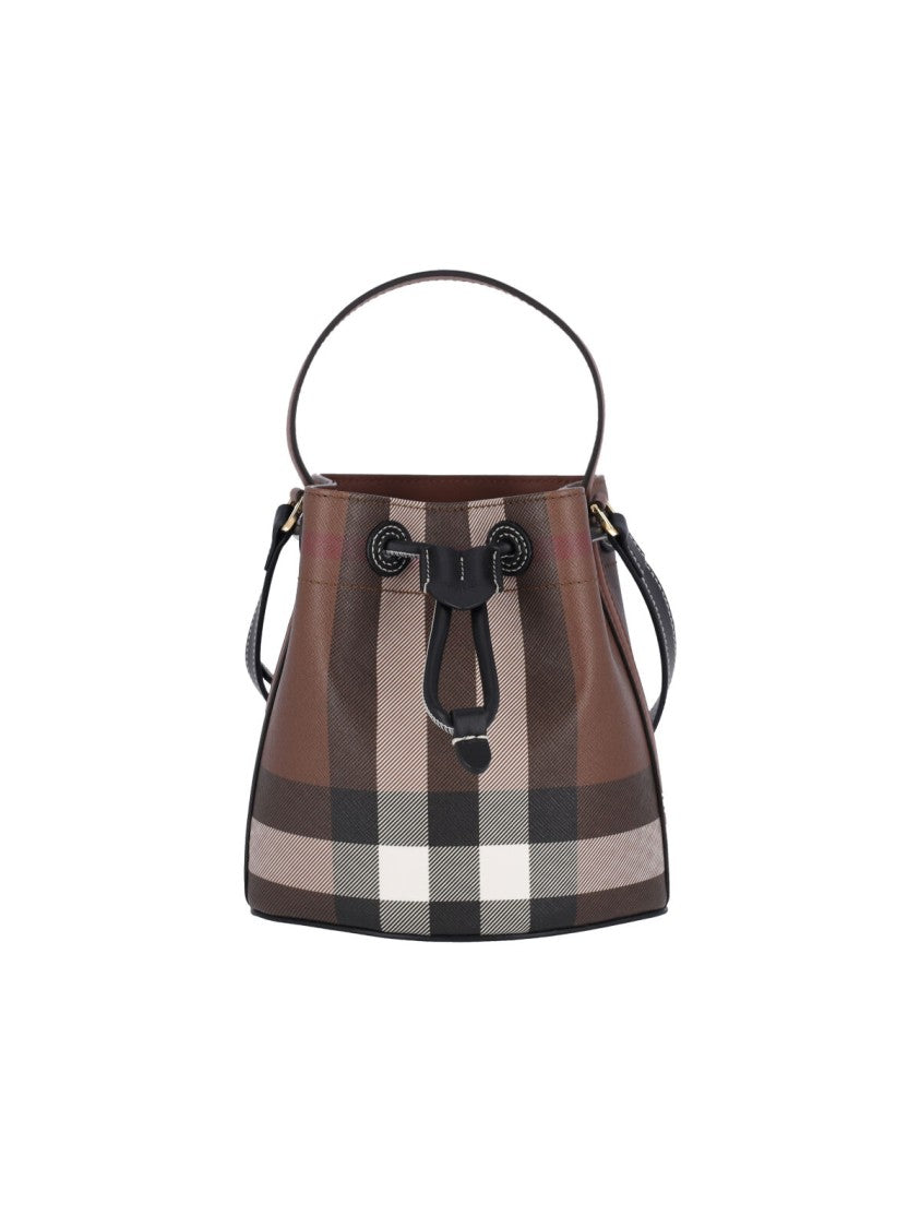Burberry "Tb" Mini Bucket Bag – Brown