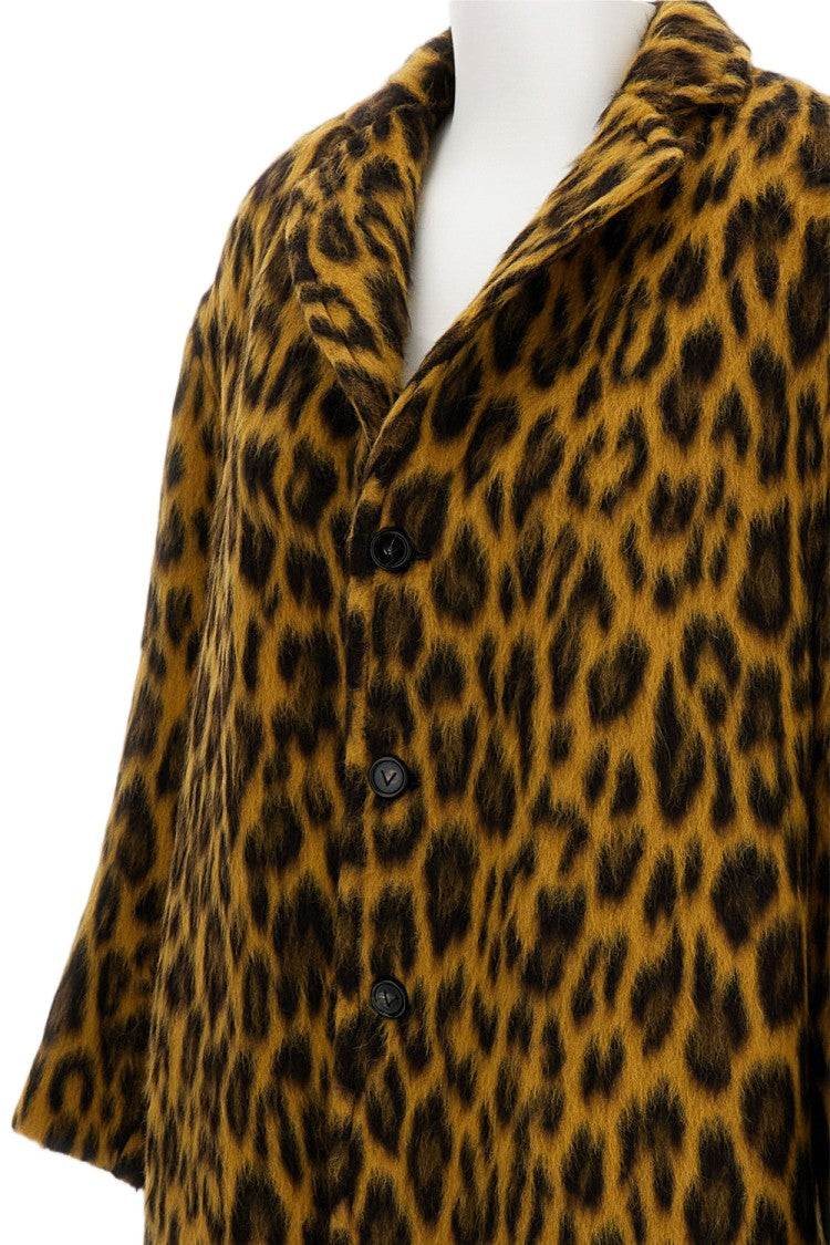 Bottega Veneta Leopard-Print Alpaca Coat