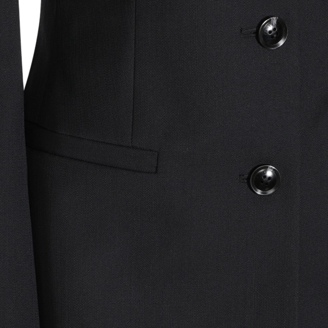 Anine Bing Tailored Black Jacket With Round Neckline